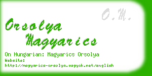 orsolya magyarics business card